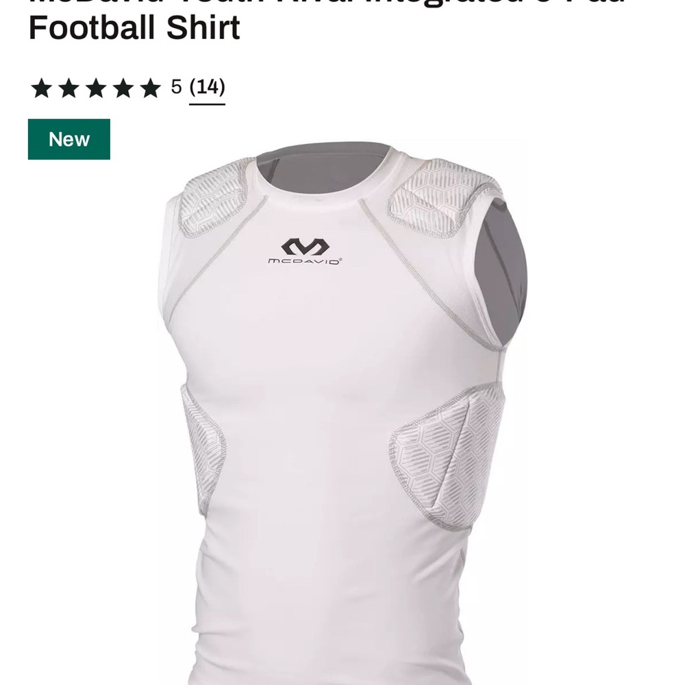 McDavid White Youth Football Shirt